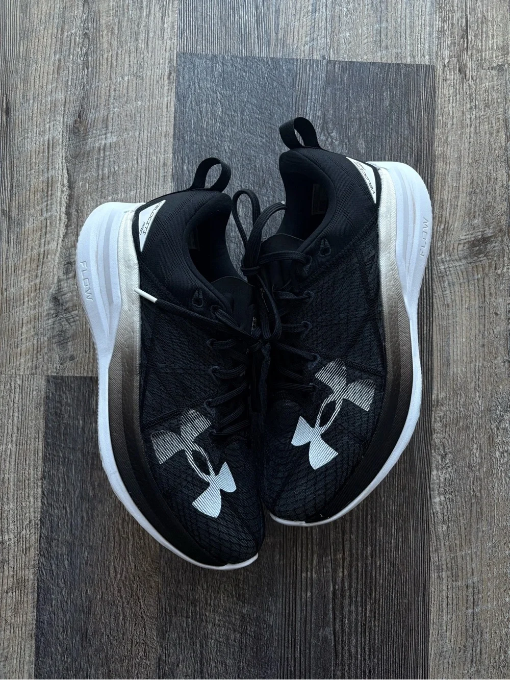 Under armour velociti pro black white running shoe men’s 11